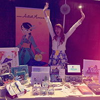 Photo of Monica at her booth at CTNX 2016